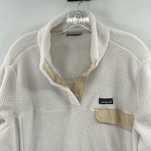 Patagonia White and Tan Sweatshirt